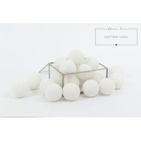Baumwolle beleuchten LED bälle Baumwolle Bälle - weiß, cotton love